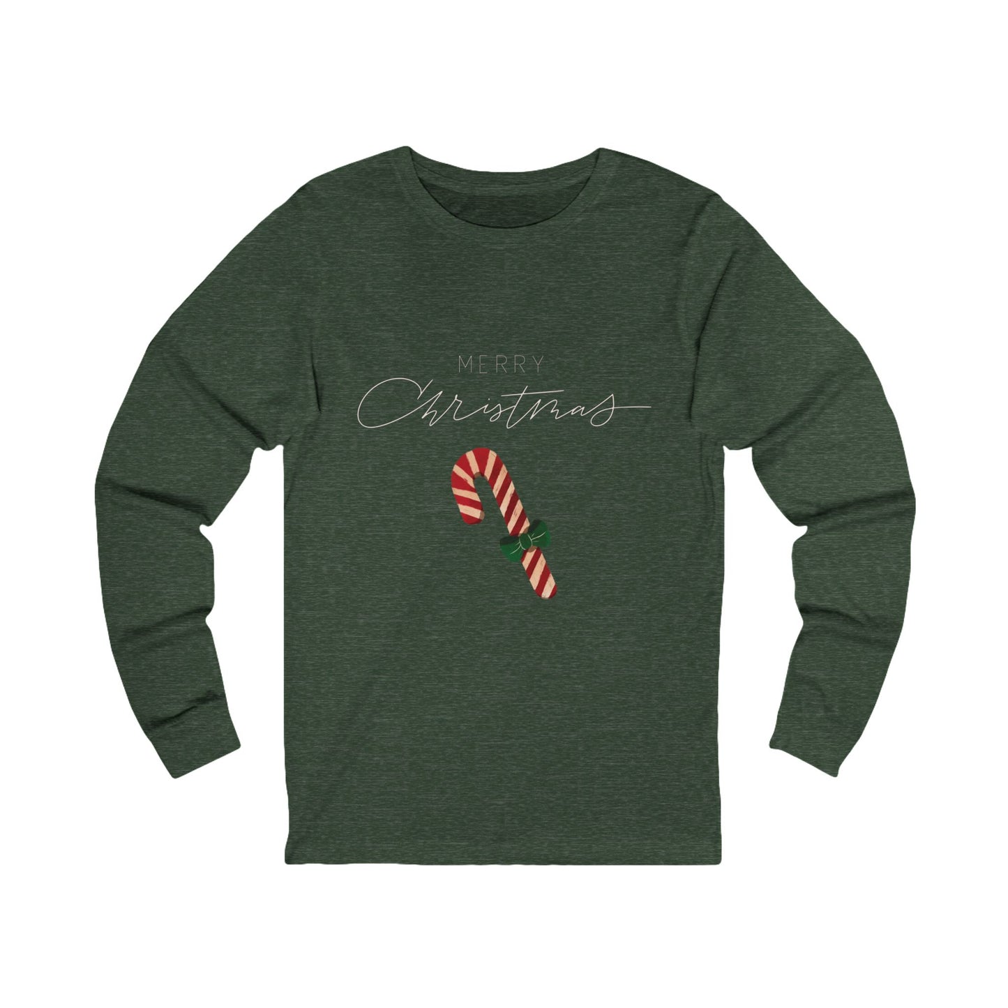 Candy Cane - Christmas Unisex Jersey Long Sleeve Tee
