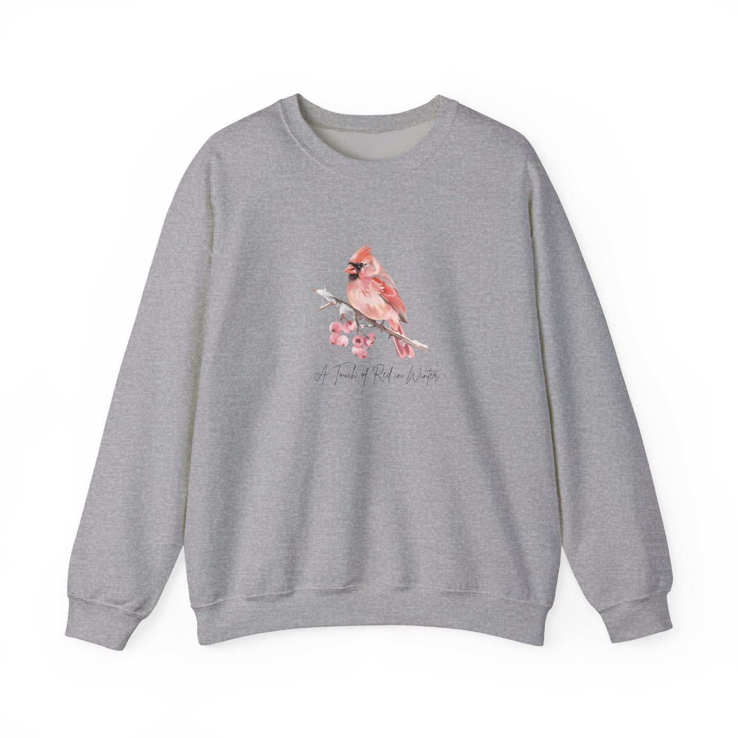 A Touch of Red in Winter - Winter Unisex Crewneck™