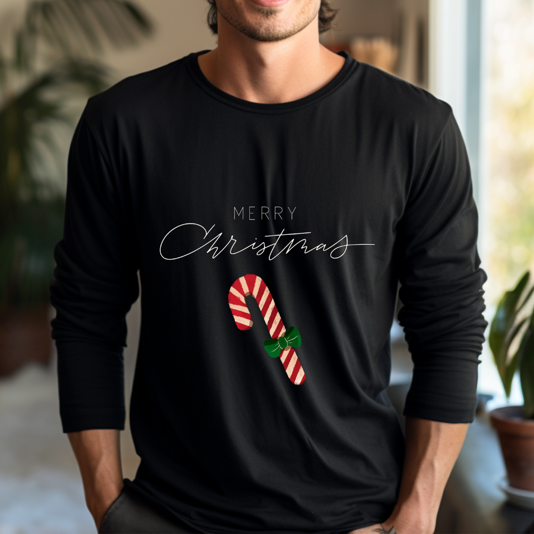 Candy Cane - Christmas Unisex Jersey Long Sleeve Tee