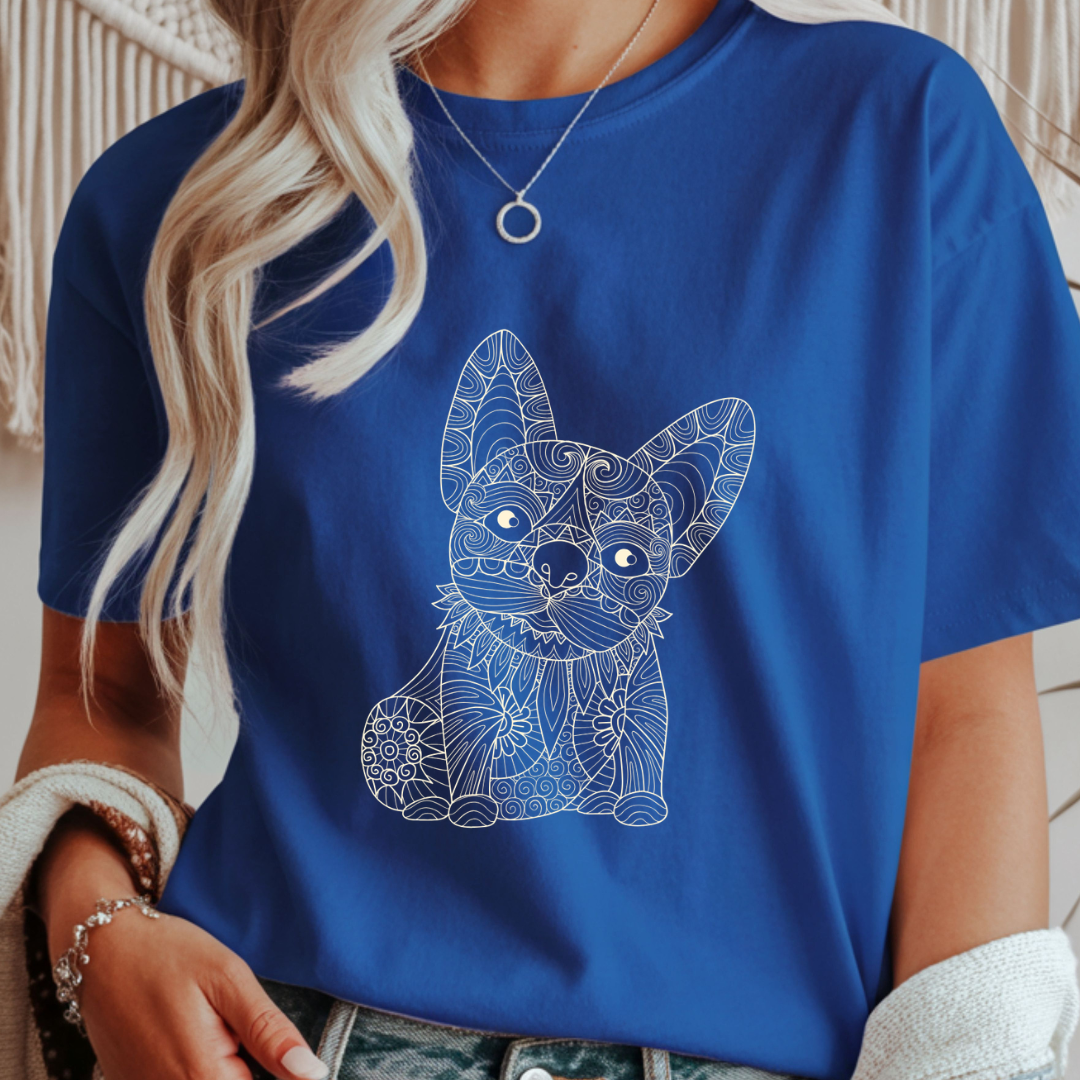 Mandala Frenchie - Spring Unisex T-Shirt