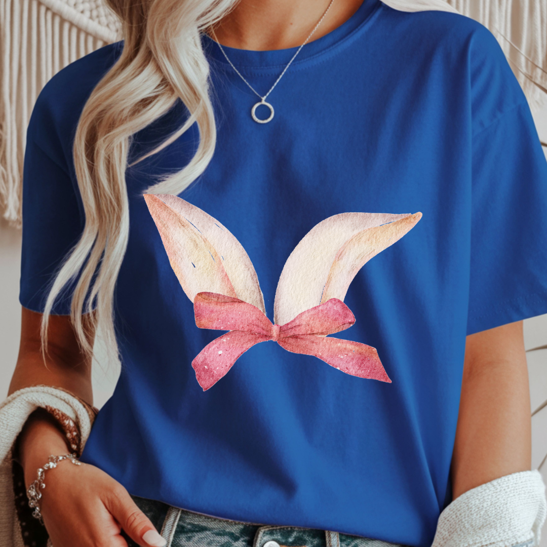 Bunny Ears Bow - Spring Unisex T-Shirt