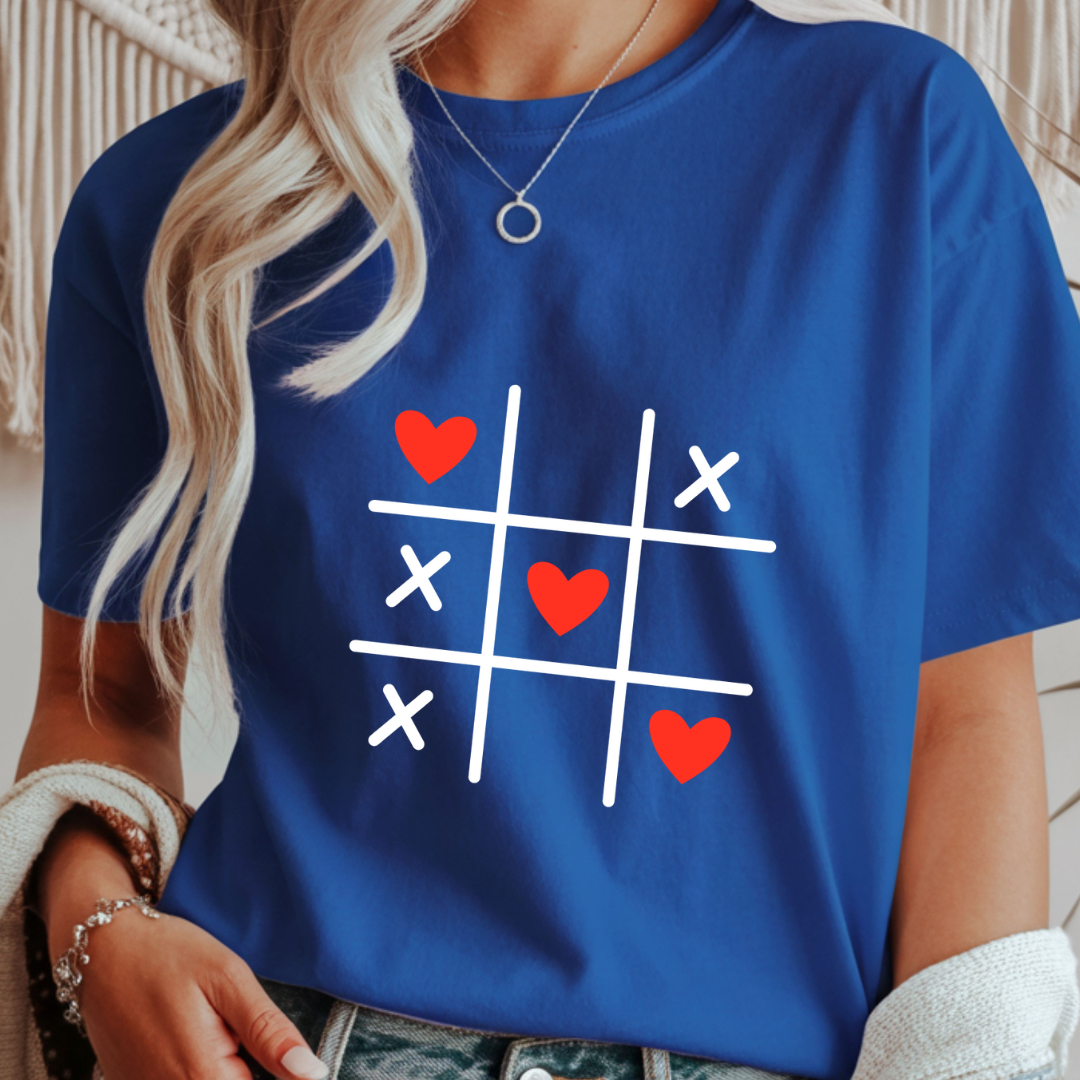 Heart Tic-Tac-Toe - Valentines Day Unisex T-Shirt