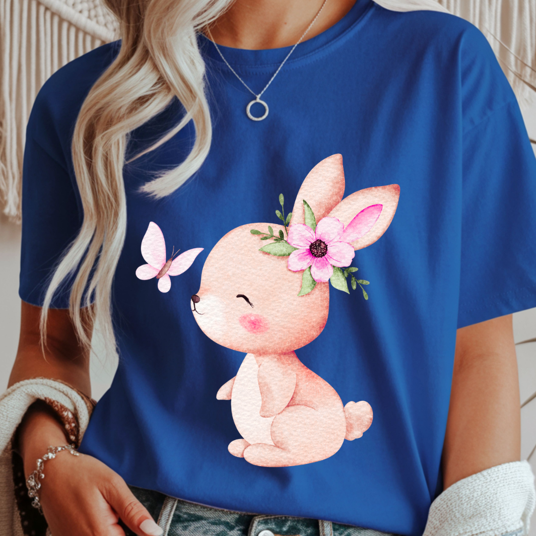 Floral Bunny - Spring Unisex T-Shirt