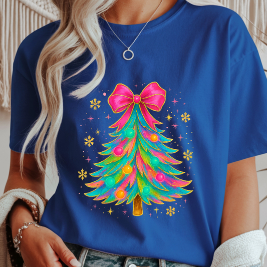 Christmas Bow Tree - Winter Unisex T-Shirt