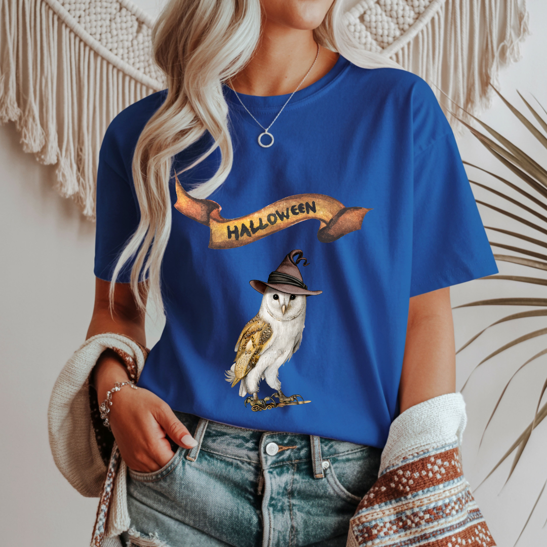 Halloween Wizard Owl Unisex T-Shirt