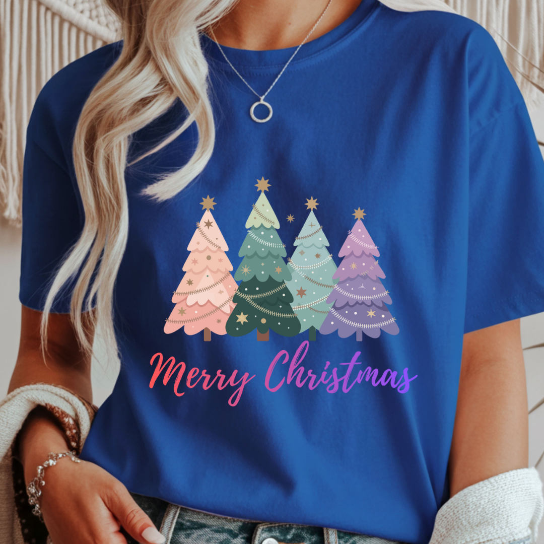 Merry Christmas Trees - Winter Unisex T-Shirt