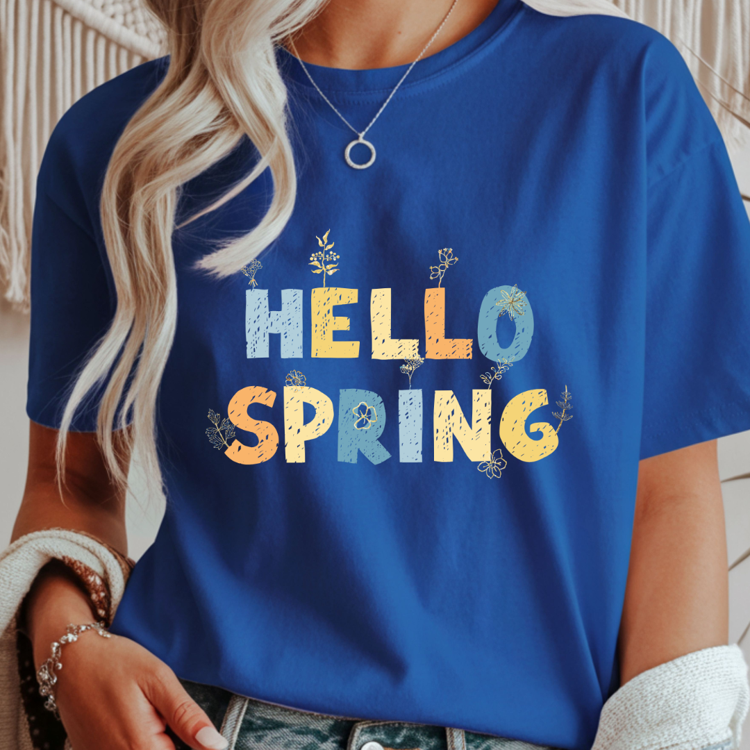 Vintage Hello Spring - Spring Unisex T-Shirt