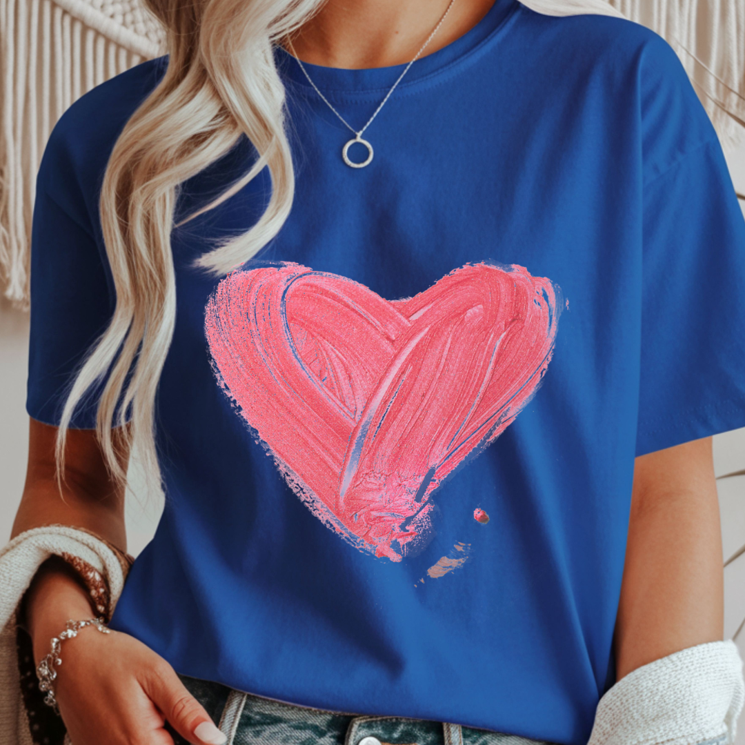 Painted Heart - Valentines Day Unisex T-Shirt
