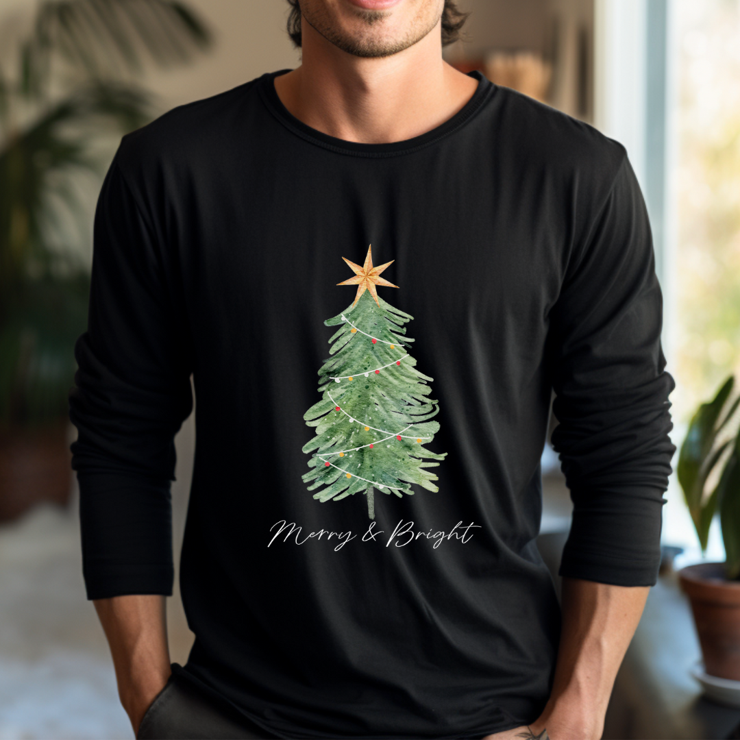 Merry & Bright Christmas - Winter Unisex Jersey Long Sleeve Tee