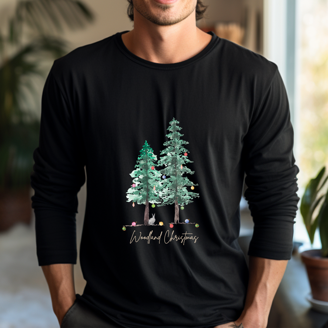Woodland Christmas - Winter Unisex Jersey Long Sleeve Tee