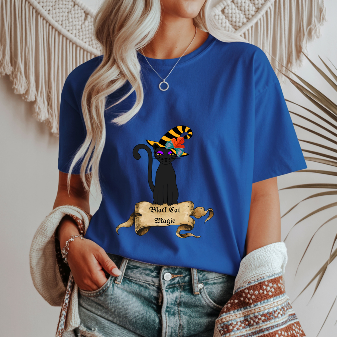 Black Cat Magic - Halloween Unisex T-Shirt