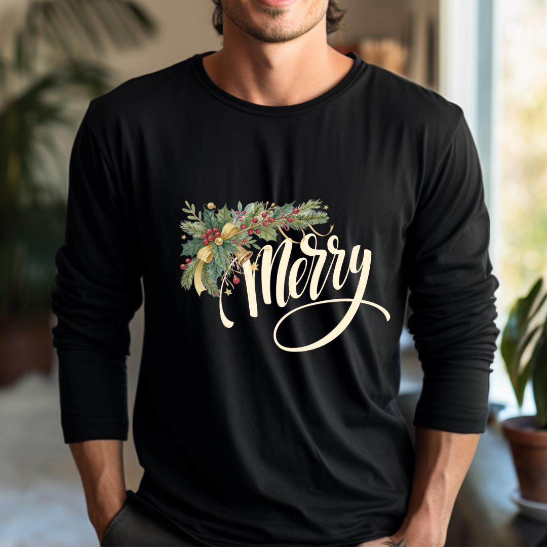 Merry - Christmas Unisex Jersey Long Sleeve Tee