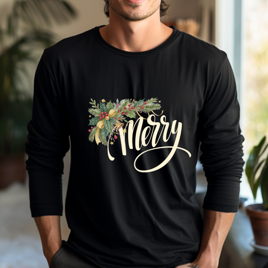 Merry - Christmas Unisex Jersey Long Sleeve Tee