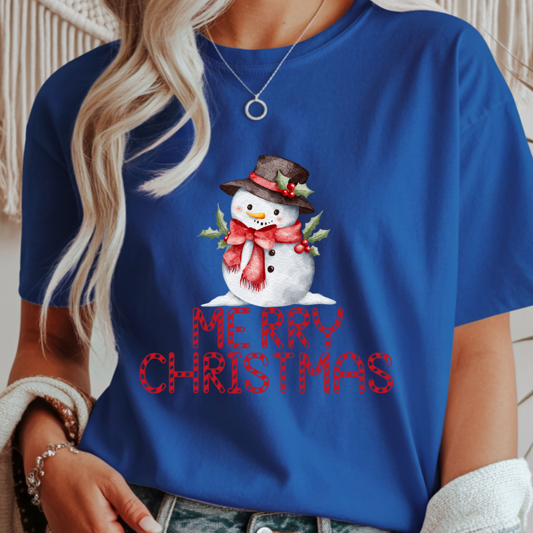 Merry Christmas Snowman - Christmas Unisex T-Shirt