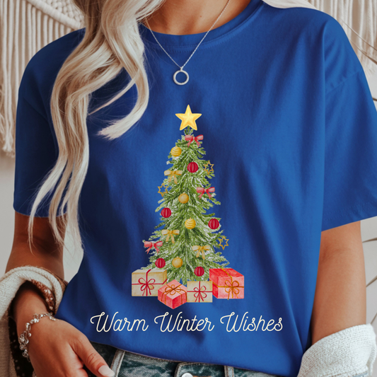 Warm Winter Wishes - Christmas Unisex T-Shirt