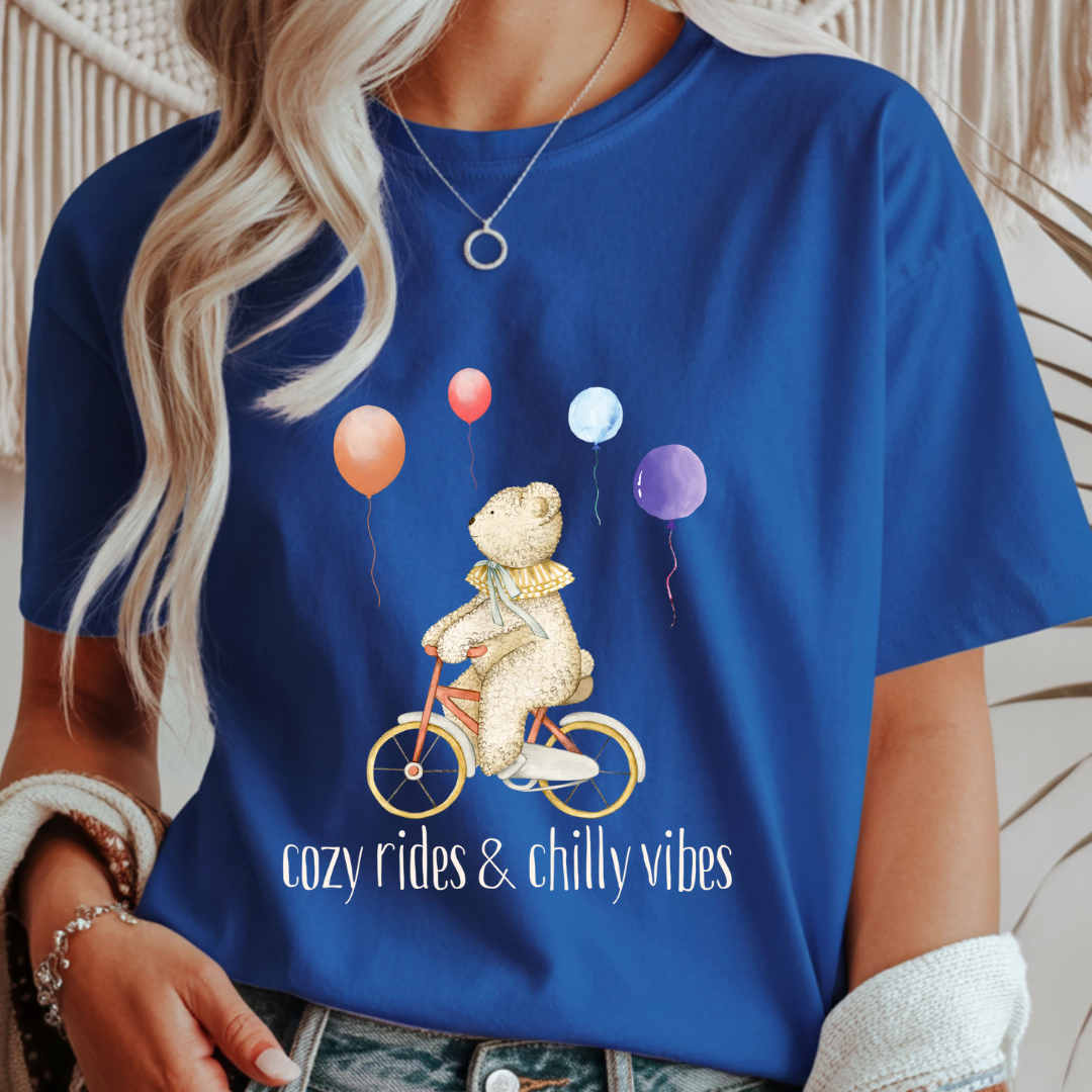 Cozy Vibes & Chilly Rides Unisex T-Shirt