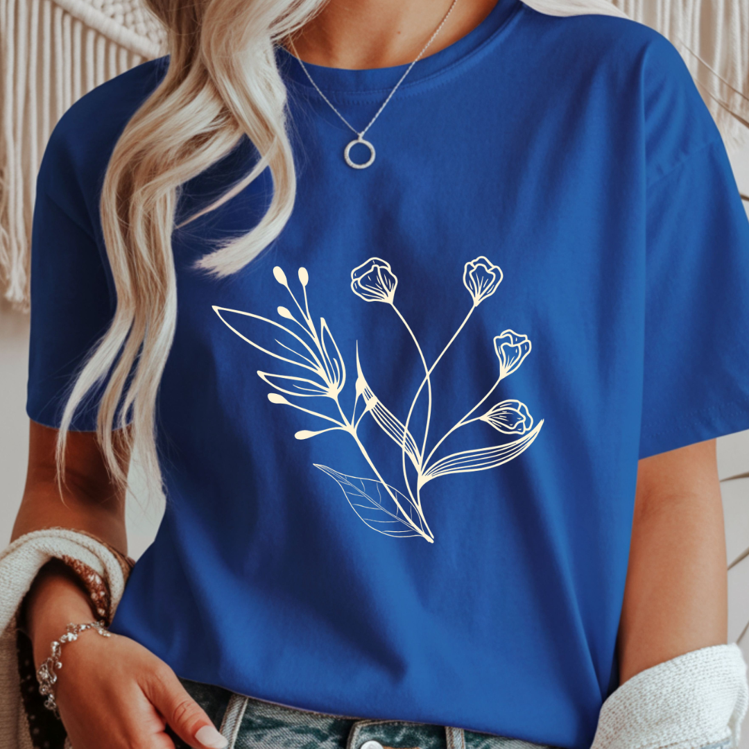 Minimal Botanical Line - Spring Unisex T-Shirt