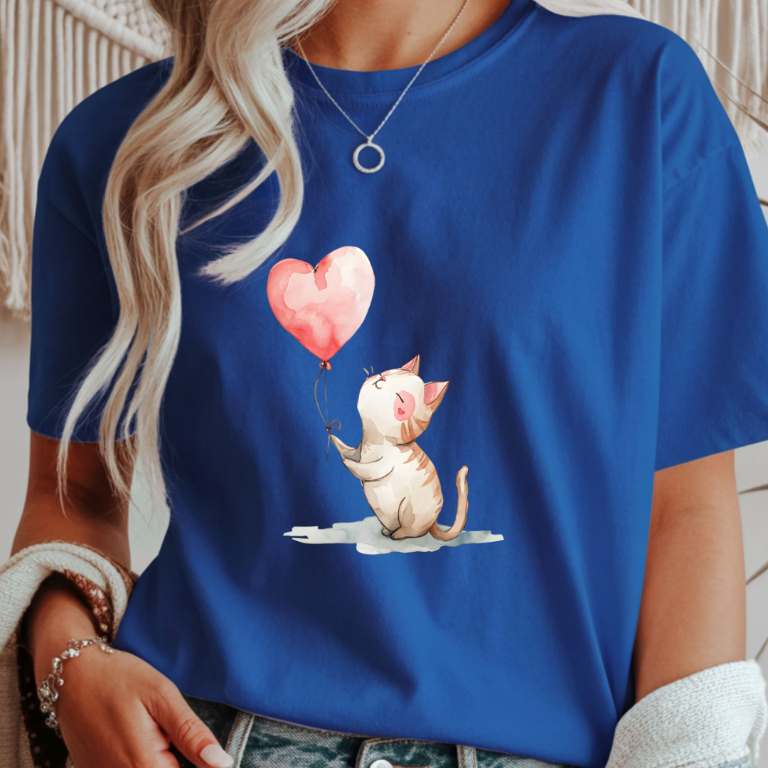 Valentine Cat - Valentines Day Unisex T-Shirt