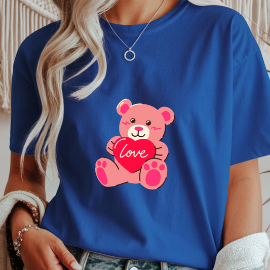 Lovely Bear - Valentines Day Unisex T-Shirt