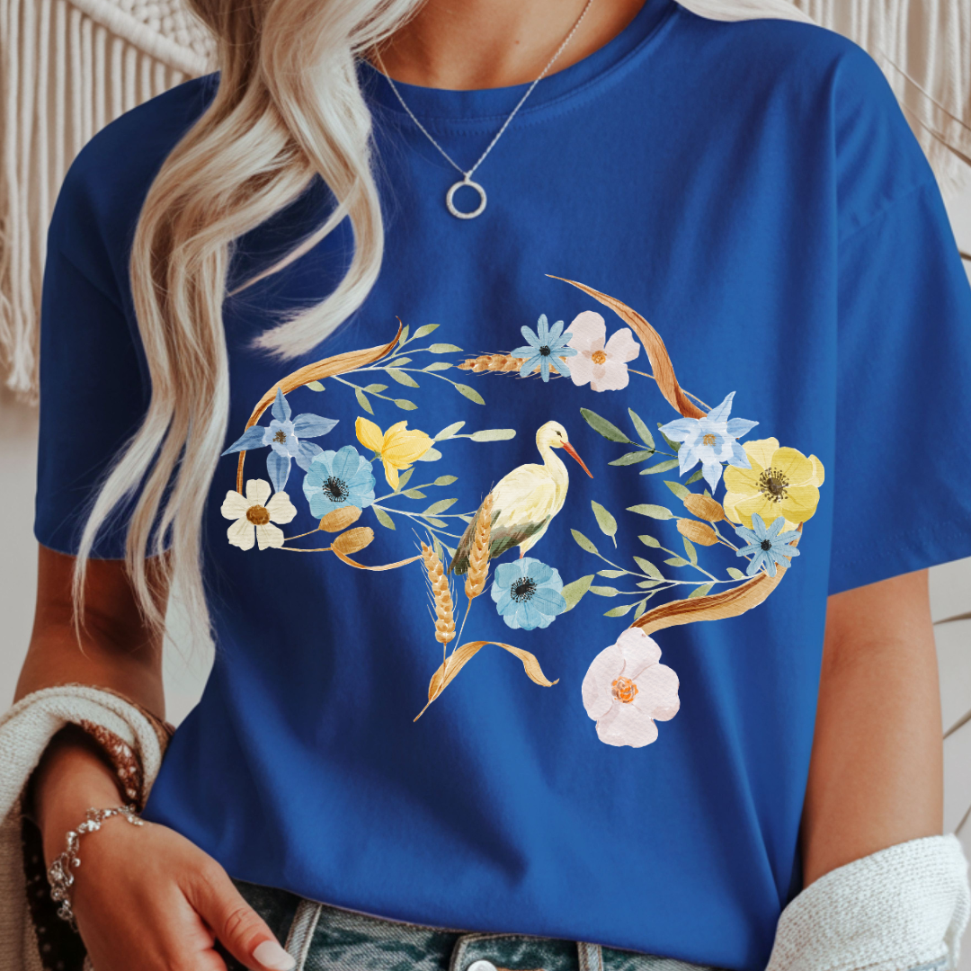 Botanical Stork - Spring Unisex T-Shirt