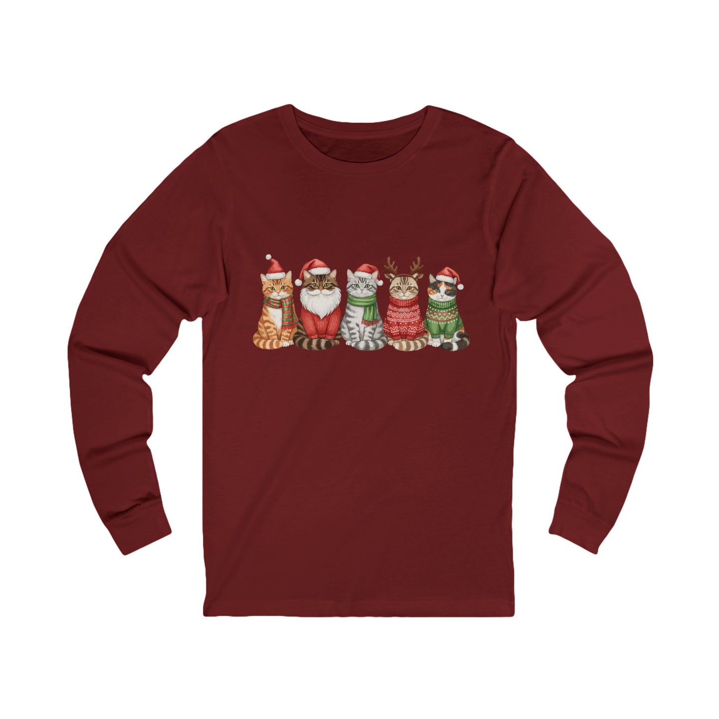 Christmas Cats - Winter Unisex Jersey Long Sleeve Tee