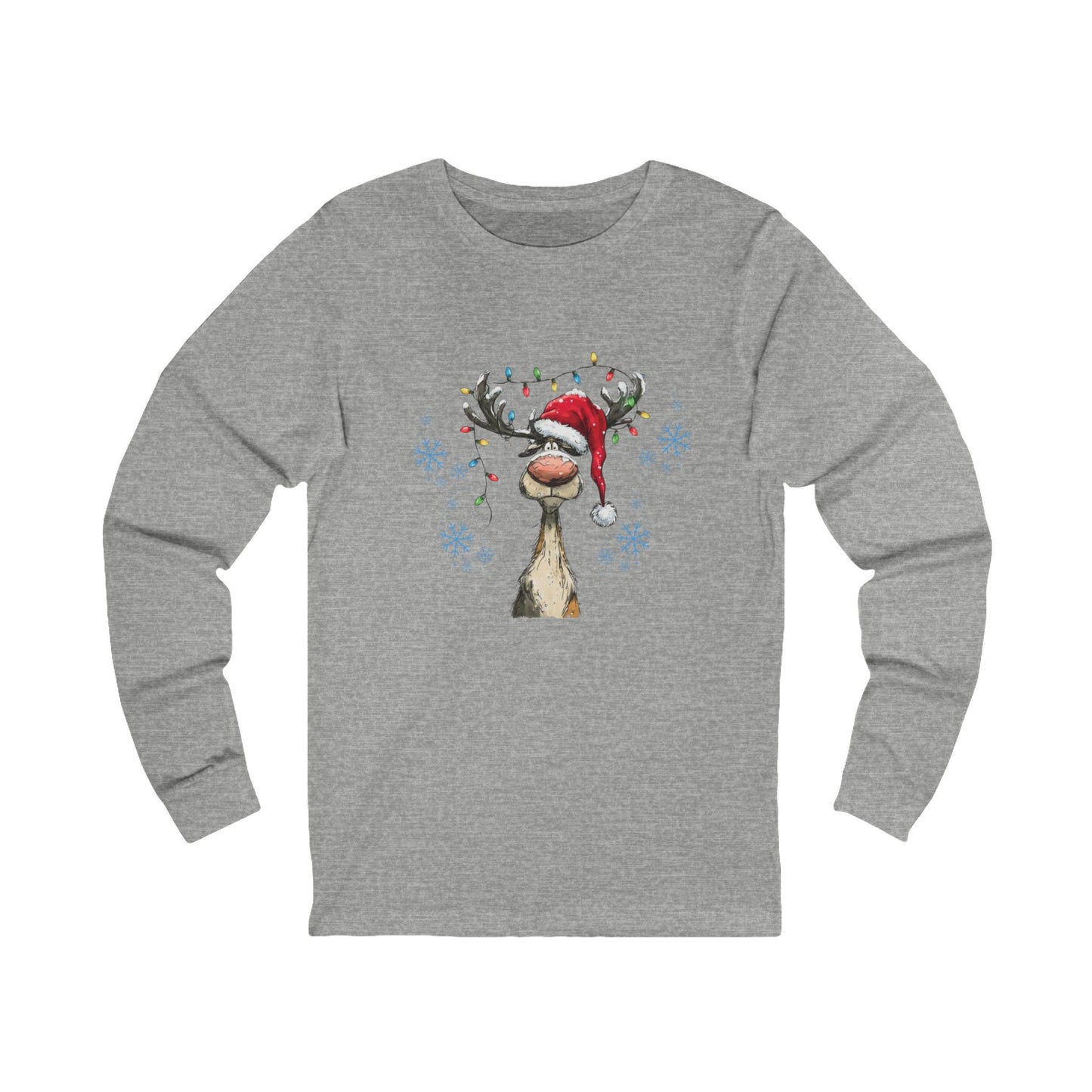 Vintage Reindeer - Christmas Unisex Jersey Long Sleeve Tee