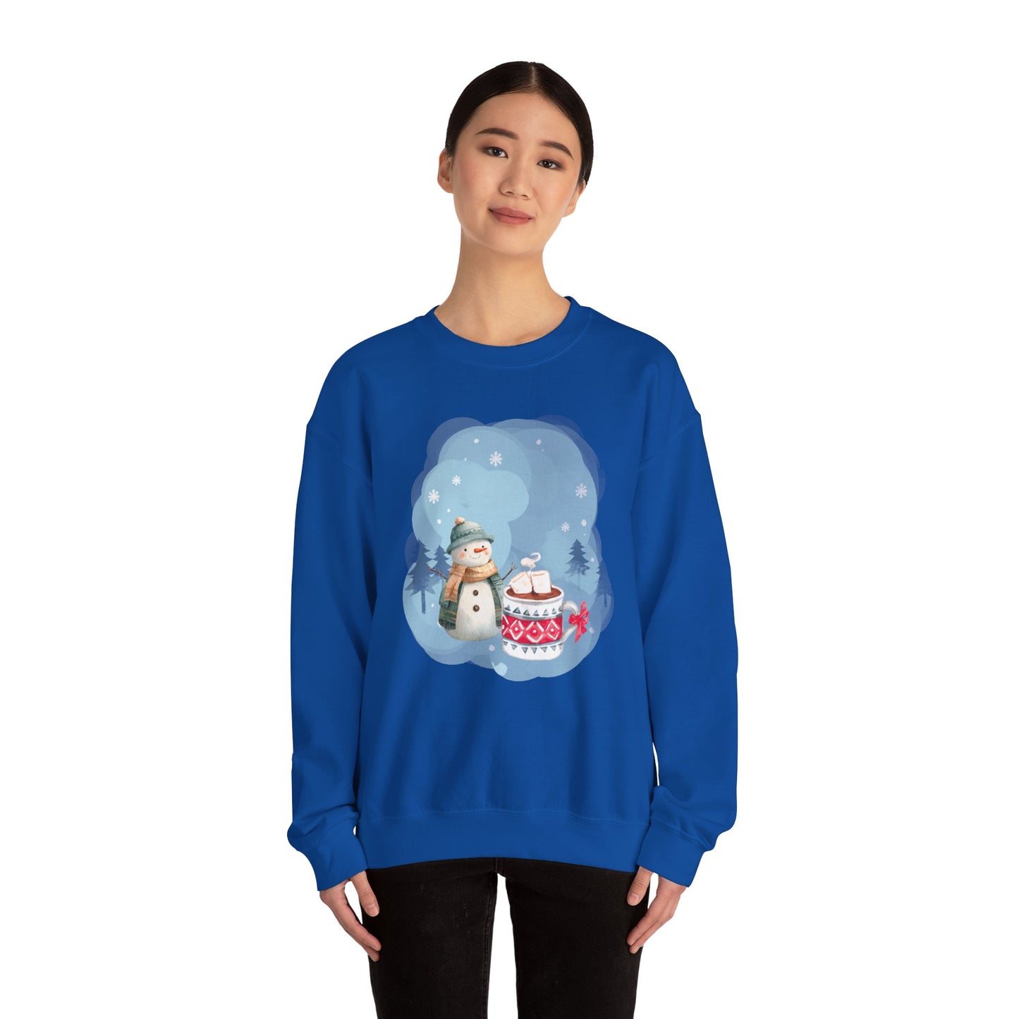 Snowman and Winter Coffee - Unisex Crewneck