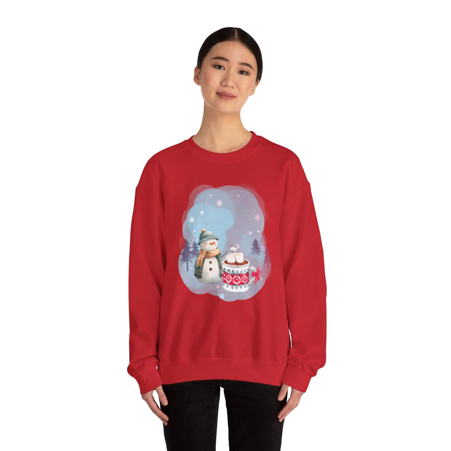 Snowman and Winter Coffee - Unisex Crewneck