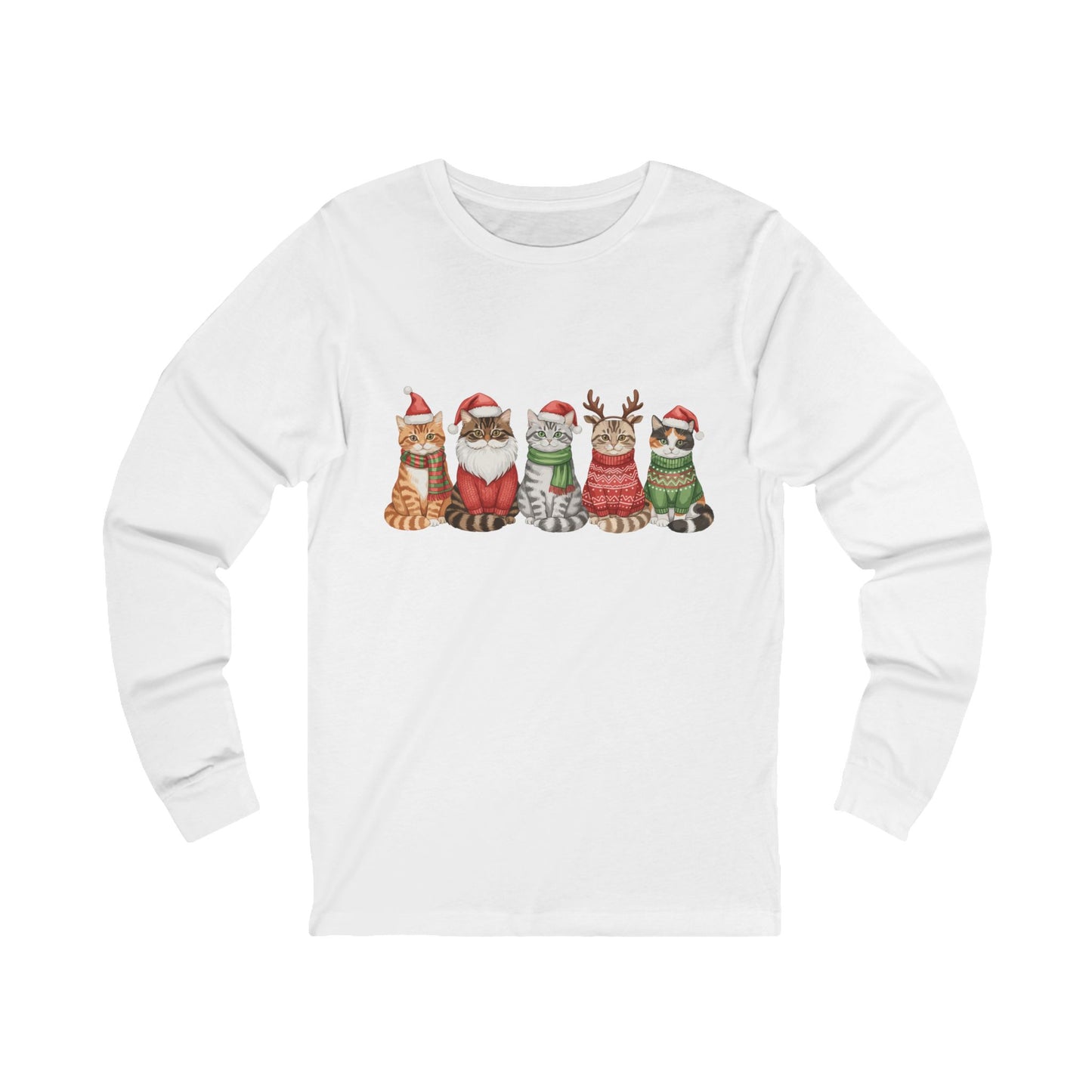 Christmas Cats - Winter Unisex Jersey Long Sleeve Tee
