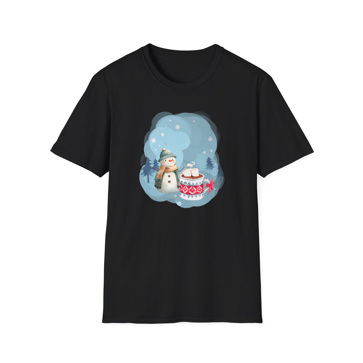 Snowman and Winter Coffee - Winter Unisex T-Shirt