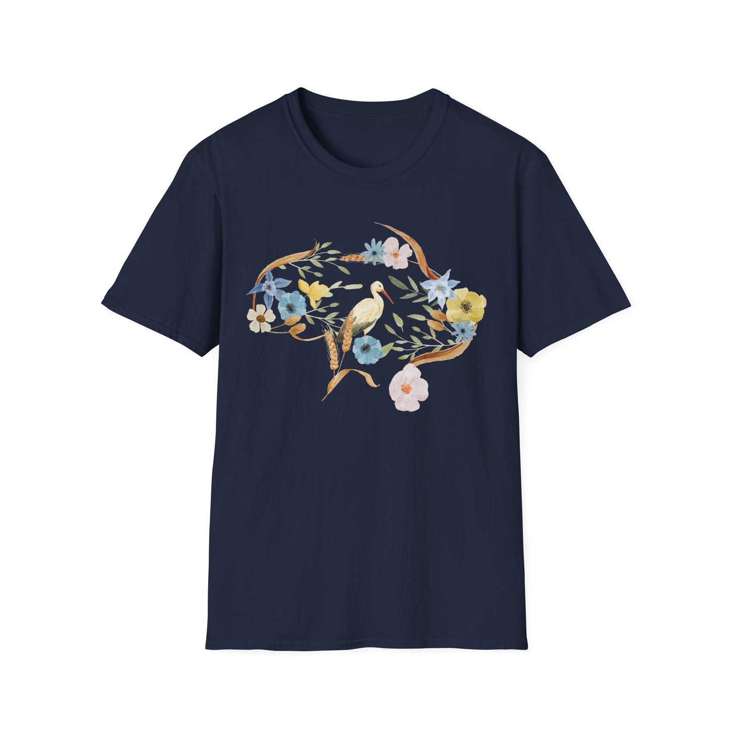 Botanical Stork - Spring Unisex T-Shirt