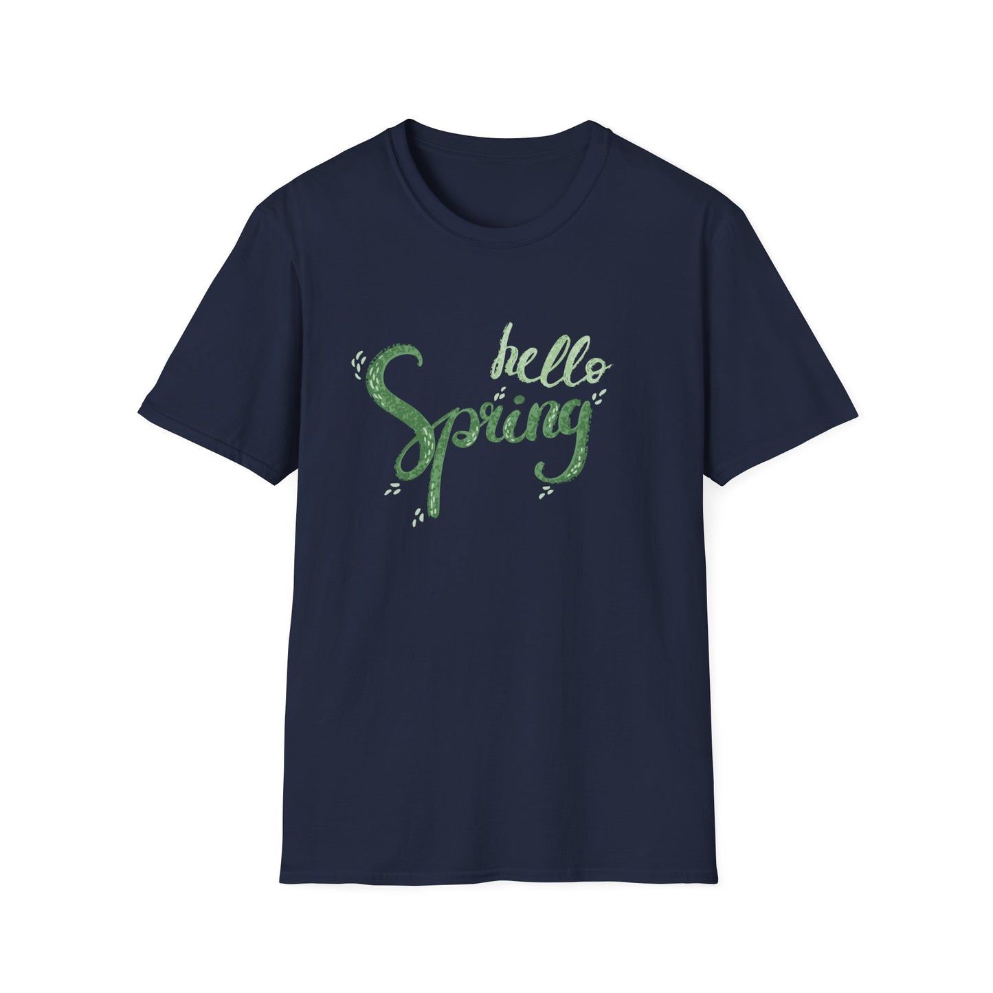 Green "Hello Spring" - Spring Unisex T-Shirt