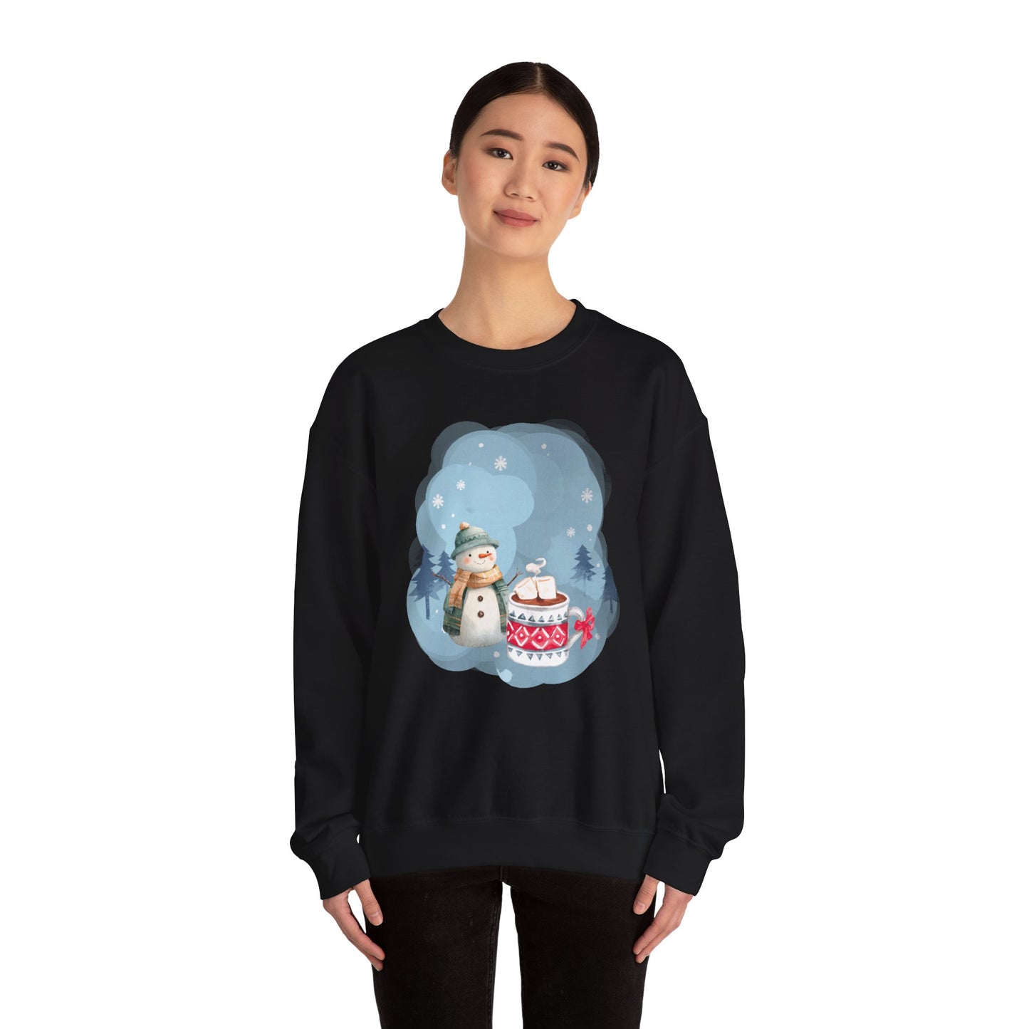 Snowman and Winter Coffee - Unisex Crewneck