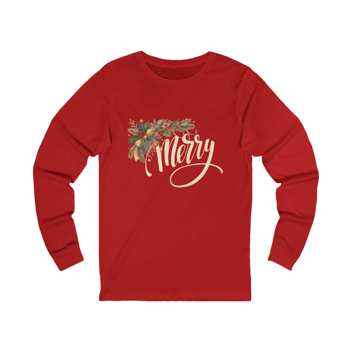 Merry - Christmas Unisex Jersey Long Sleeve Tee