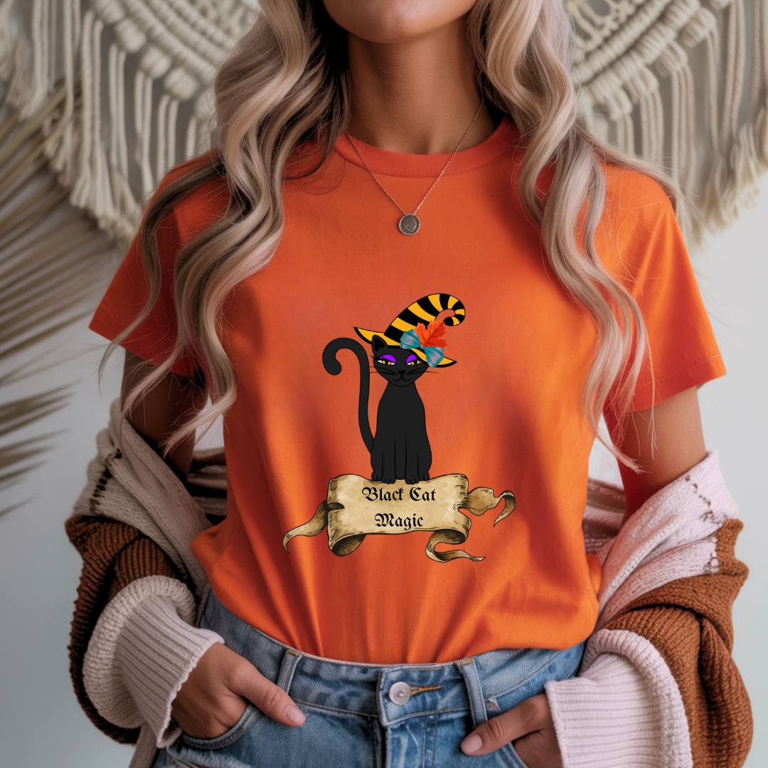 Black Cat Magic - Halloween Unisex T-Shirt