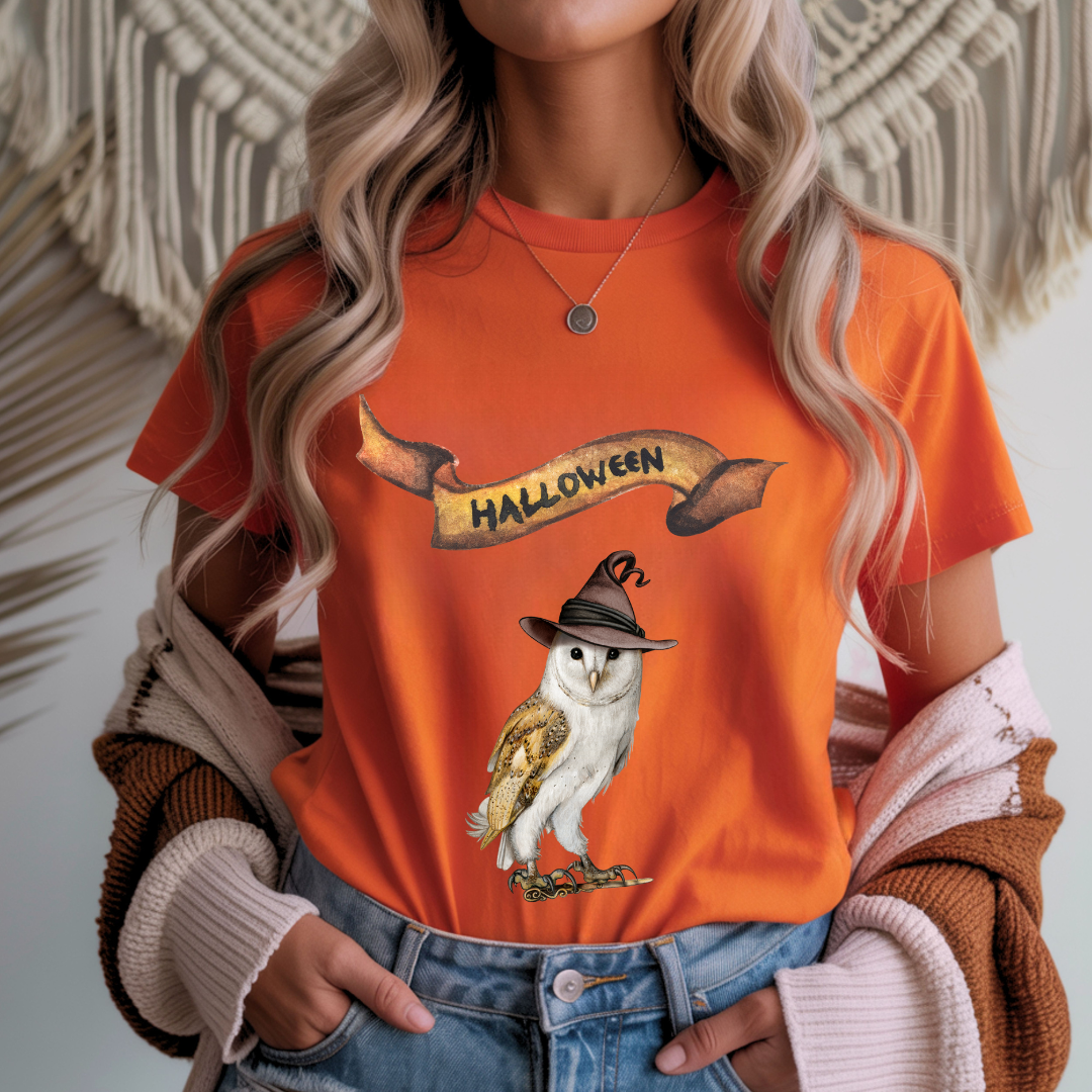 Halloween Wizard Owl Unisex T-Shirt