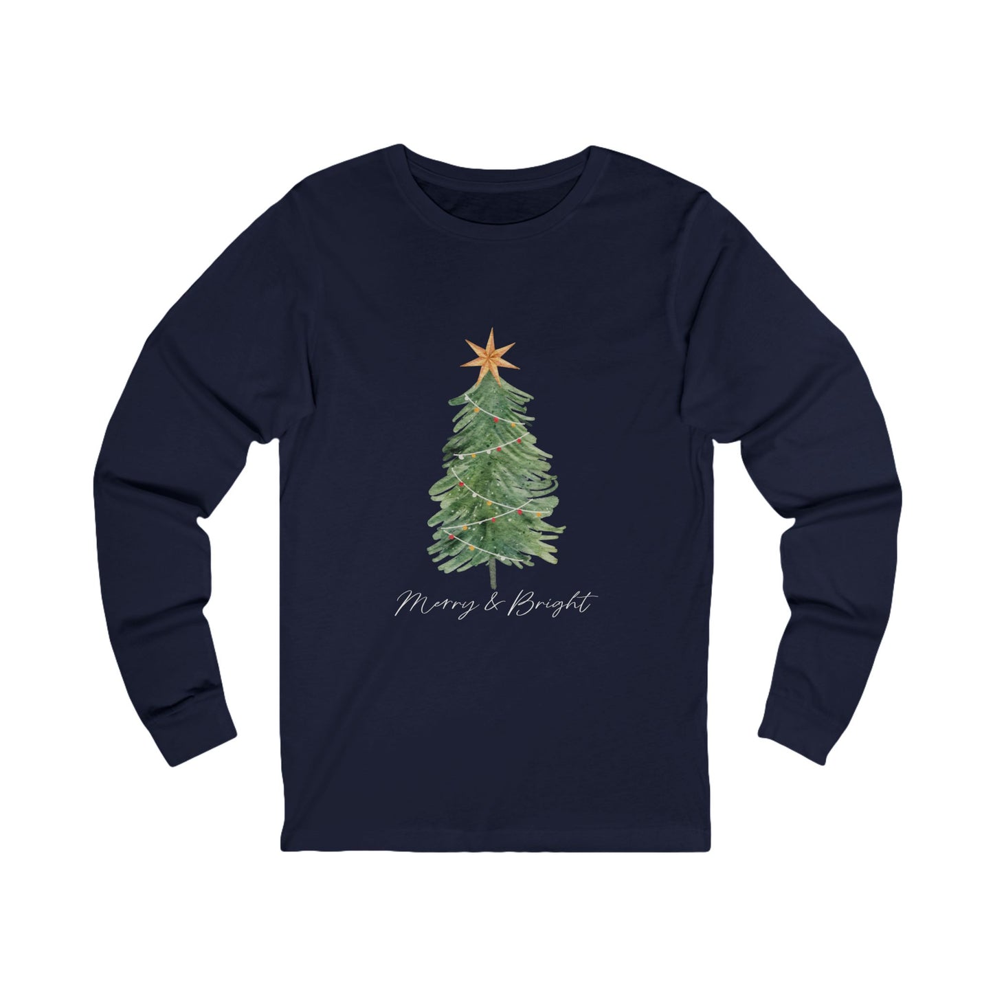 Merry & Bright Christmas - Winter Unisex Jersey Long Sleeve Tee