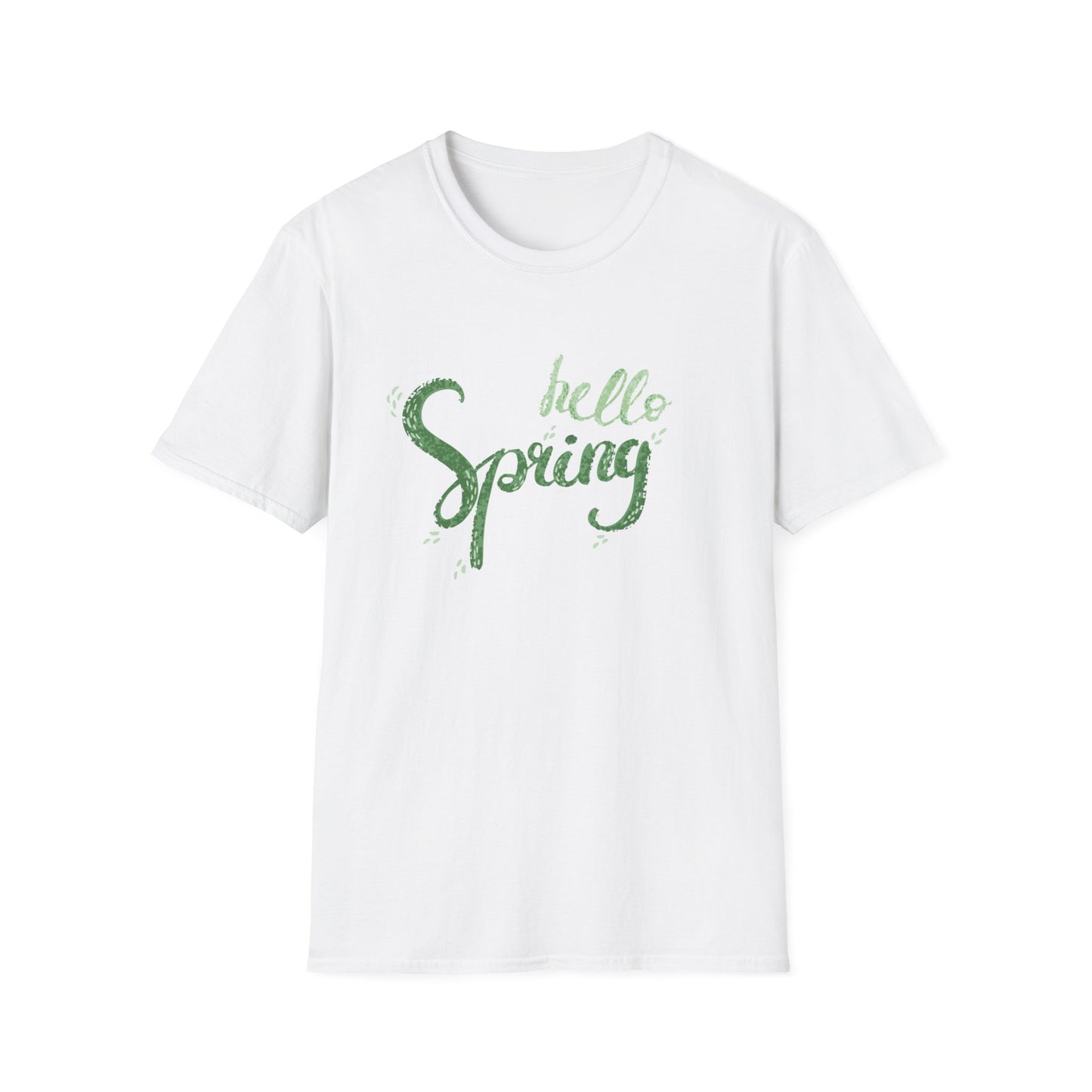 Green "Hello Spring" - Spring Unisex T-Shirt
