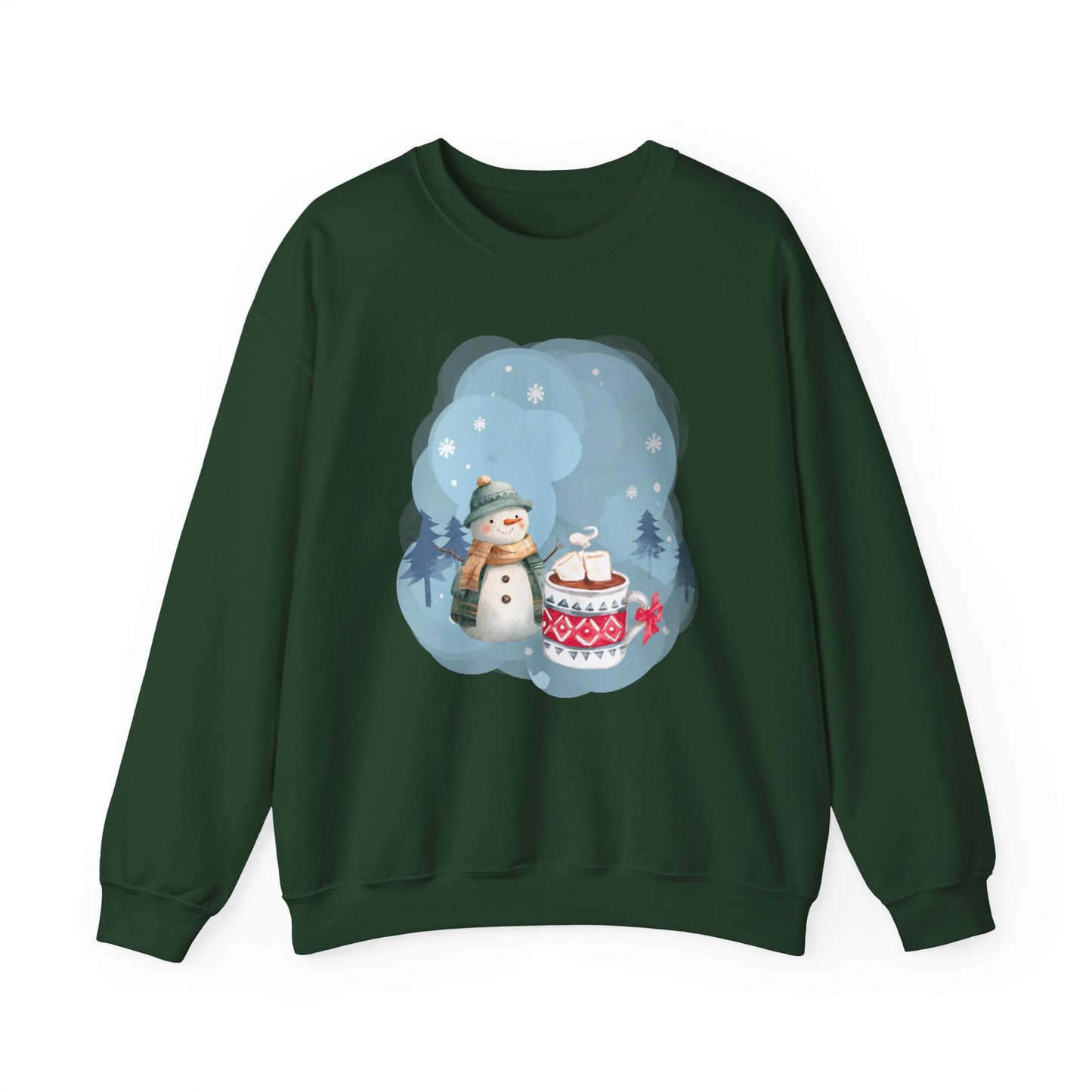 Snowman and Winter Coffee - Unisex Crewneck