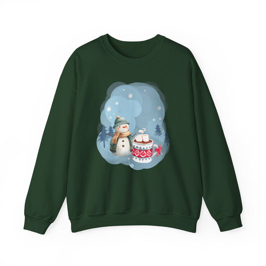 Snowman and Winter Coffee - Unisex Crewneck