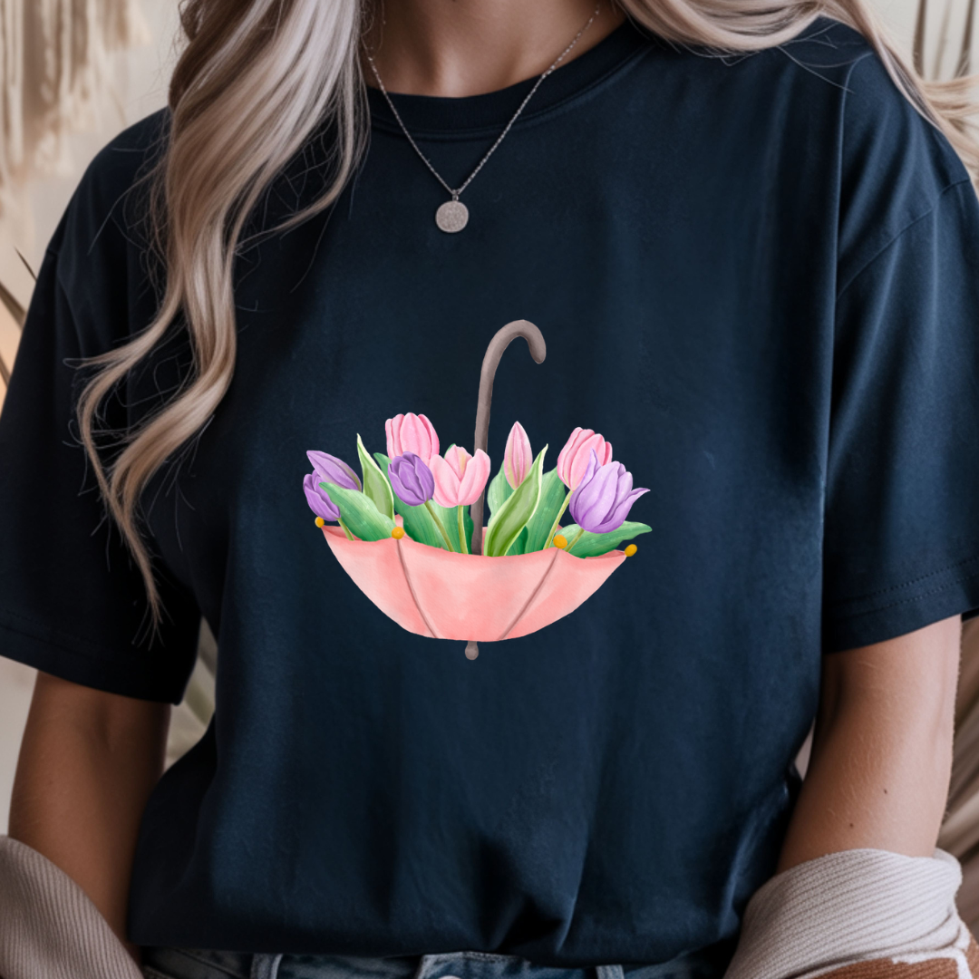 Tulip Umbrella - Spring Unisex T-Shirt