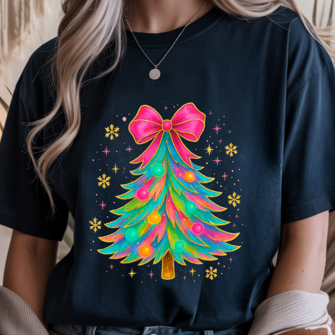 Christmas Bow Tree - Winter Unisex T-Shirt
