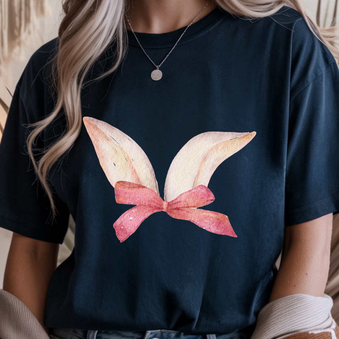 Bunny Ears Bow - Spring Unisex T-Shirt