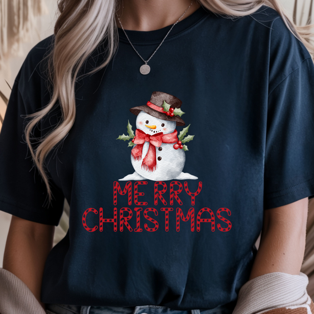 Merry Christmas Snowman - Christmas Unisex T-Shirt