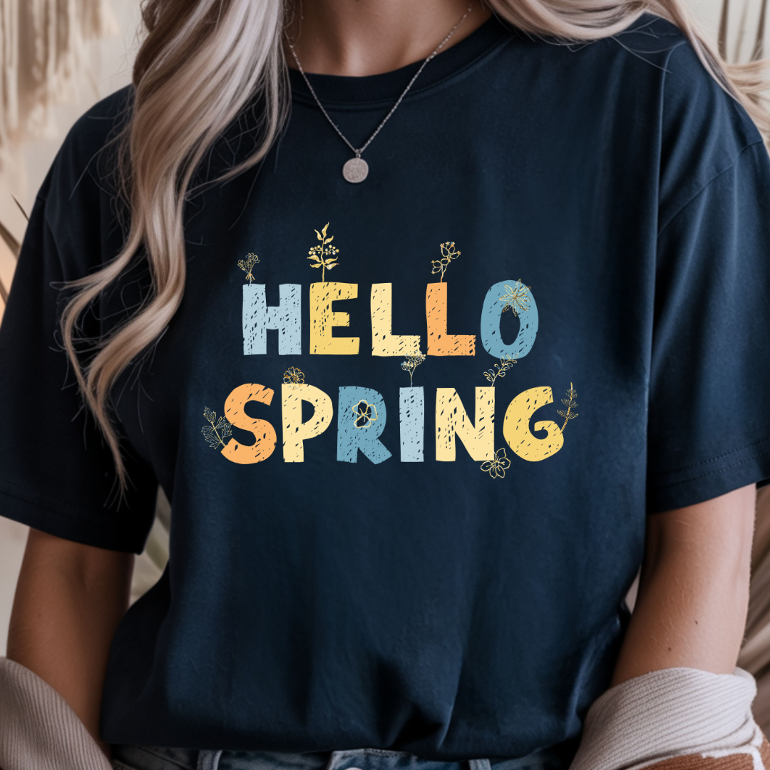 Vintage Hello Spring - Spring Unisex T-Shirt