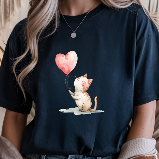 Valentine Cat - Valentines Day Unisex T-Shirt