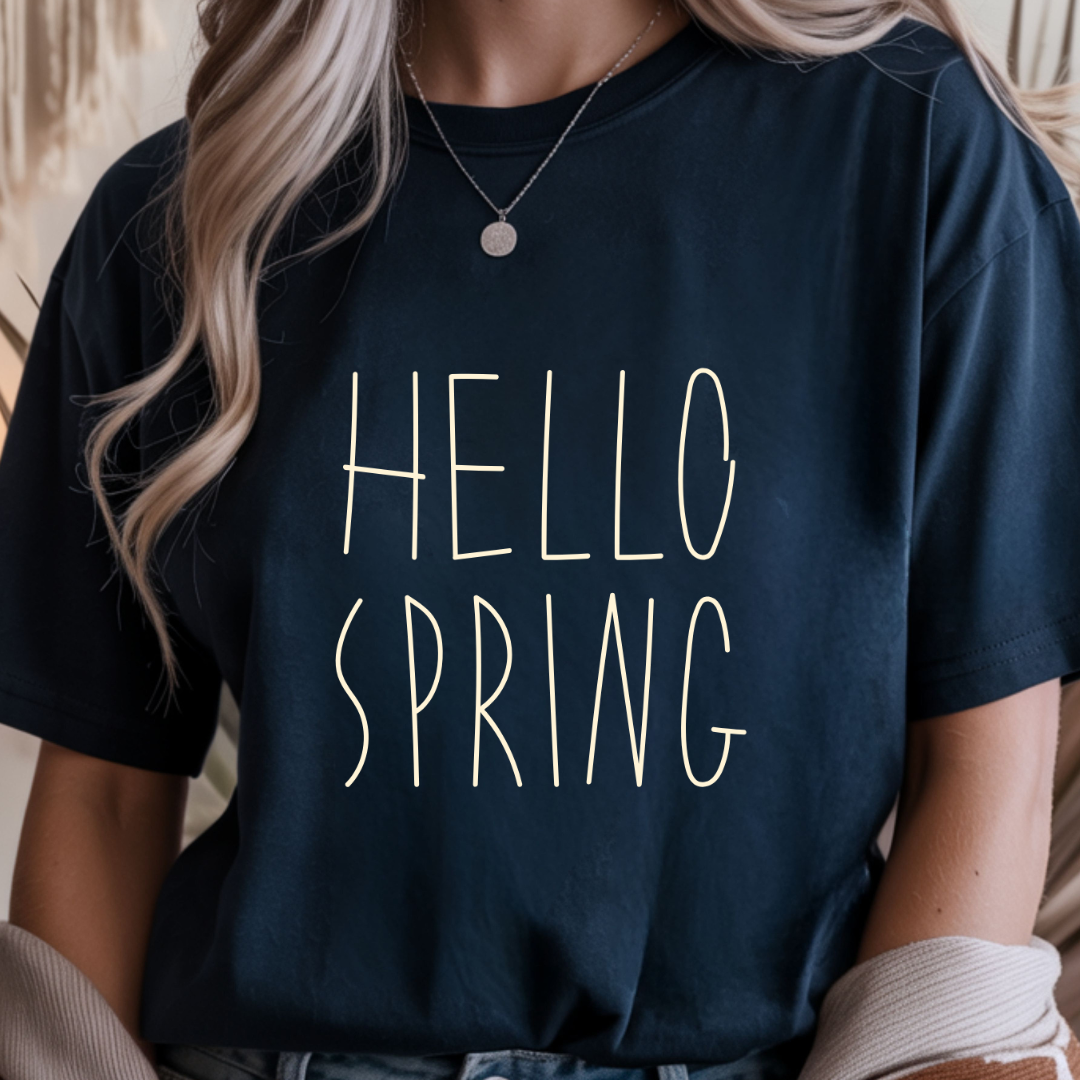 Hello Spring Script - Spring Unisex T-Shirt