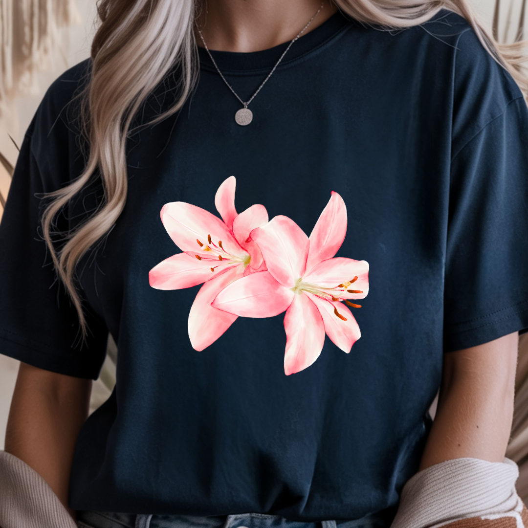 Pink Lily Bloom - Spring Unisex T-Shirt