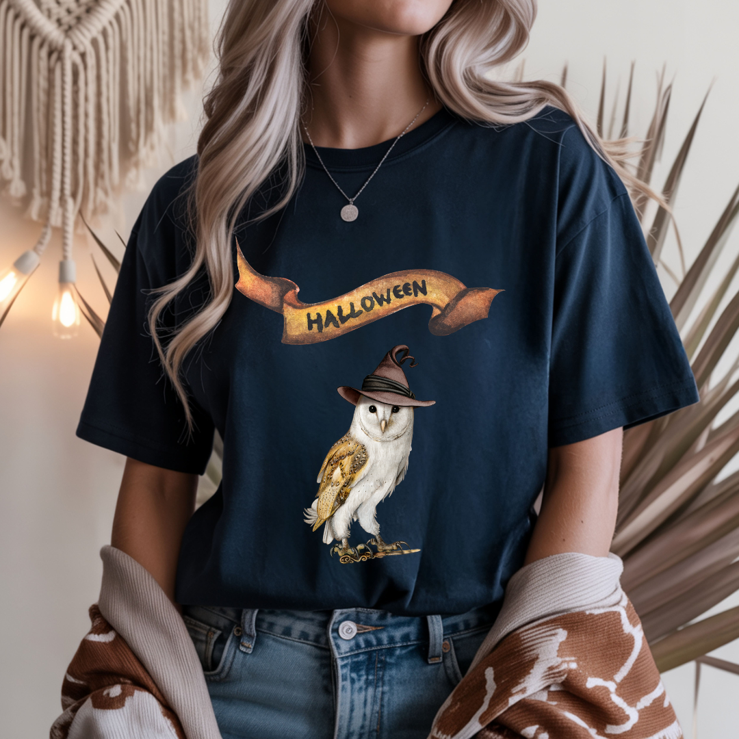 Halloween Wizard Owl Unisex T-Shirt