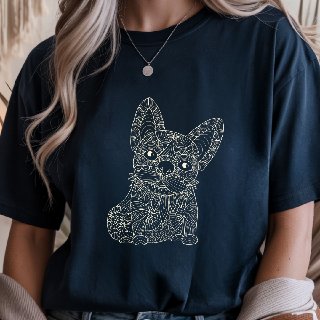 Mandala Frenchie - Spring Unisex T-Shirt